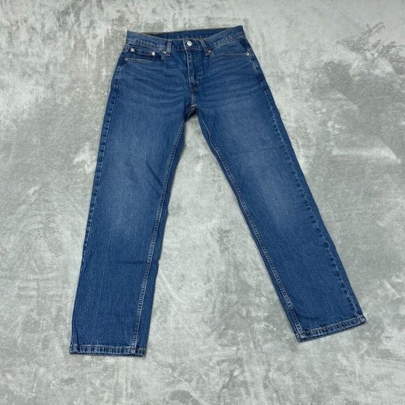 Levis 505 Straight Fit Medium Wash Jeans W30 L30 Mens Denim a0026 - Picture 1 of 9